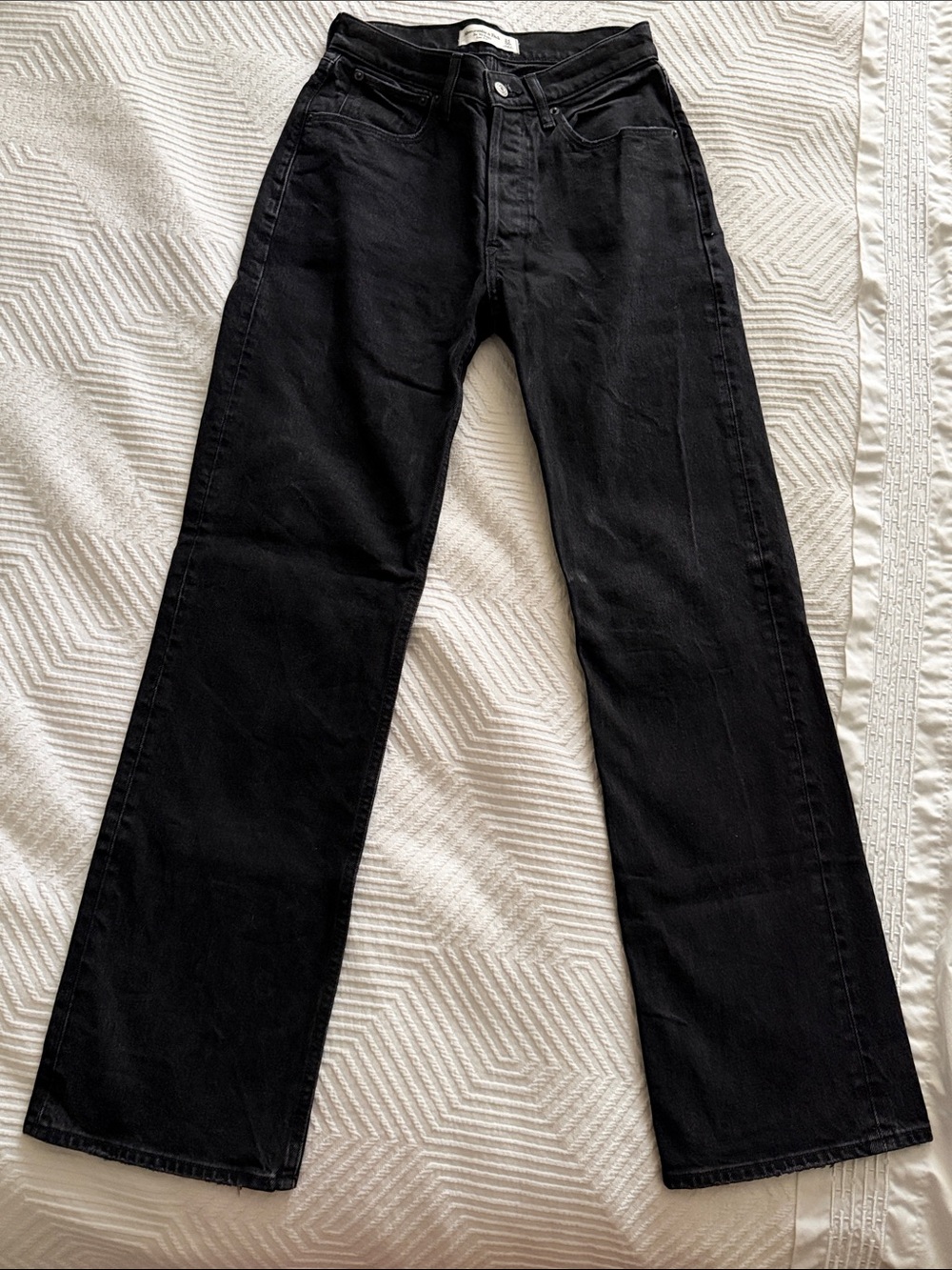 Abercrombie & Fitch The 90s Baggy Low Rise Black Jeans